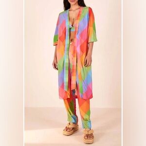 Farm Rio Colorful Geometric Women's Kimono